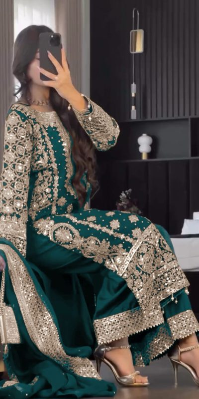SR 1654 Maroon in Faux Georgette With Heavy Embroidery Sequence Work Wedding, Party, Festive, Events Special 4-6 Working Days At 2599/- Only | Jump Suits, Salwar suit, Casual Suits, Creative suits, Designer Suits, Palazzo Suits, Party Wear Suits, Patiala Suits, Straight Suits