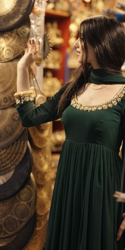NSR 868 Green Color Heavy Faux Georgette Embroidery fency Sleeve Gown . Special Price βΉ1899. Delivery 4-6 Working Days. Shop now. | Gowns, Bollywood Gowns, Creative Gowns, Designer Gowns, Embroidered Gowns, Party Wear Gowns