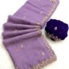 BT 1267 Lavender in Crunchy Chiffon Embroidery Work Saree . Wedding, Party, Festive, Events, Exclusive Offer ₹1749. Delivery 4-6 Working Days. Shop now. | Sarees, Bollywood Sarees, Creative Sarees, Designer Sarees, Embroidered Sarees, Ethnic Saree, Modern Digital sarees, Party Wear Sarees