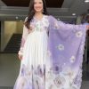 SR 1686 Lavender Faux Georgette With Embroidery Sequence Work With Fully Flair Gown Perfect for Wedding, Party, 4-6 Working Days At 2049 Only | Gowns, Bollywood Gowns, Creative Gowns, Designer Gowns, Embroidered Gowns, Party Wear Gowns