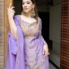 NSR 852 Lavender Simar Silk With Embroidery Work with Full Sleeve Salwar Suit in . Now at just ₹2099. Delivery 4-6 Working Days. Shop n | Jump Suits, Salwar suit, Casual Suits, Creative suits, Designer Suits, Palazzo Suits, Party Wear Suits, Patiala Suits, Straight Suits