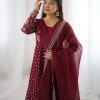 ZSR 3134 Maroon Maroon Crunchy Silk Salwar Suit Perfect for Wedding, Party, Sangeet, Anniversary, Housewarming Introductory Price ₹2399. Delivery 4-6 | Jump Suits, Salwar suit, Casual Suits, Creative suits, Designer Suits, Palazzo Suits, Party Wear Suits, Patiala Suits, Straight Suits