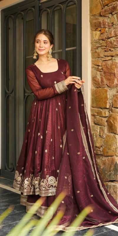 SSR 521 Maroon Crunchy Silk Embroidery Work Salwar Suit Wedding, Party, Festive, Events, Navratri Garba, Anniversary, Haldi,Best Price ₹2449. | Jump Suits, Salwar suit, Casual Suits, Creative suits, Designer Suits, Palazzo Suits, Party Wear Suits, Patiala Suits, Straight Suits