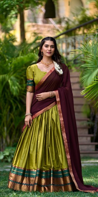 LNB 2004 Mehandi Poly Cotton With Lace Work & Zari Work. Lehenga Choli for Get It ₹1899. Delivery 4-6 Working Days. Shop now. | Lehenga, Bollywood Lehenga, Creative Lehenga, Designer Lehenga, Embroidered Lehenga, Party Wear Lehenga