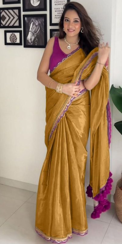SC 353 Mustard Pure Erode Silk With Lace Work & Embroidery Work Saree . Affordable Price βΉ1399. Delivery 4-6 Working Days. Shop now. | Sarees, Bollywood Sarees, Creative Sarees, Designer Sarees, Embroidered Sarees, Ethnic Saree, Modern Digital sarees, Party Wear Sarees