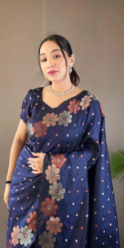 KP 6003 Navy Blue Soft Lichi Silk Cloth Lace Work & Lace Border Saree in Best Price ₹1399. Delivery 4-6 Working Days. Shop now. | Sarees, Bollywood Sarees, Creative Sarees, Designer Sarees, Embroidered Sarees, Ethnic Saree, Modern Digital sarees, Party Wear Sarees