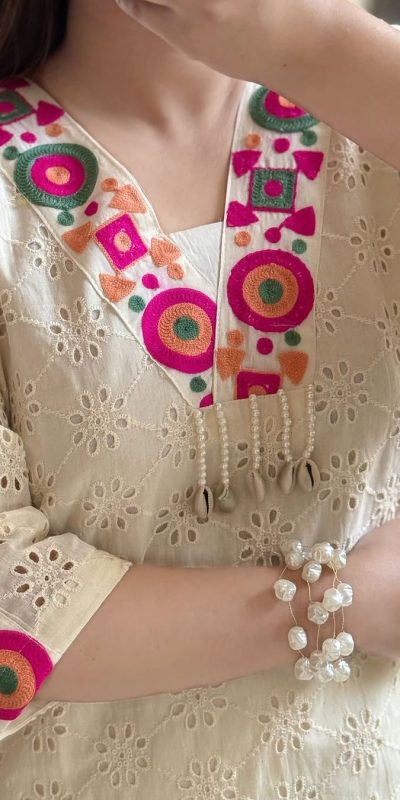 ZSR 3137 Off White | Off White Cotton Salwar Suit with Embroidery Work & Thread Embroidery. Introductory Price ₹1899. Delivery 4-6 Working Days. Shop now. | Jump Suits, Tops & Bottoms, Track Suits, Salwar suit, Casual Suits, Creative suits, Designer Suits, Palazzo Suits, Party Wear Suits, Patiala Suits, Straight Suits, Trendy Wear