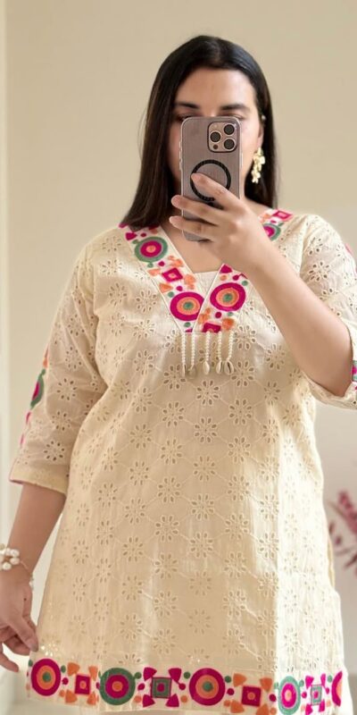 ZSR 3137 Off White Cotton With Embroidery Work & Thread Embroidery. Salwar Suit Introductory Price ₹1899. Delivery 4-6 Working Days. Shop now. | Jump Suits, Tops & Bottoms, Track Suits, Salwar suit, Casual Suits, Creative suits, Designer Suits, Palazzo Suits, Party Wear Suits, Patiala Suits, Straight Suits, Trendy Wear