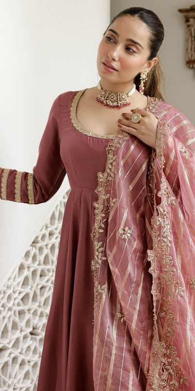 NSR 871 Onion Roman Simmer Silk With Fecny Sleeve with Lace Work & Embroidery Work Gown. Festive Deal βΉ2999. Delivery 4-6 Working Days. Shop now. | Gowns, Bollywood Gowns, Creative Gowns, Designer Gowns, Embroidered Gowns, Party Wear Gowns