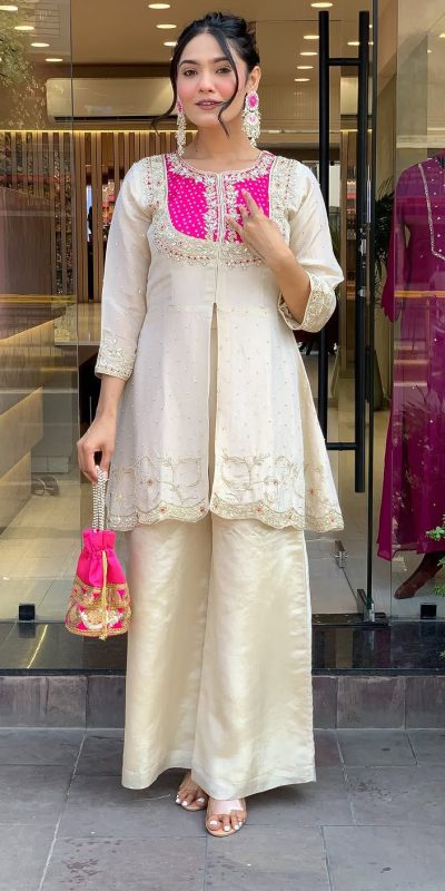 SRK 5277 Pink Mal Cotton With Embroidery Work & Bead Work Salwar Suit . Affordable Price βΉ1799. Delivery 4-6 Working Days. Shop now. | Jump Suits, Salwar suit, Casual Suits, Creative suits, Designer Suits, Palazzo Suits, Party Wear Suits, Patiala Suits, Straight Suits