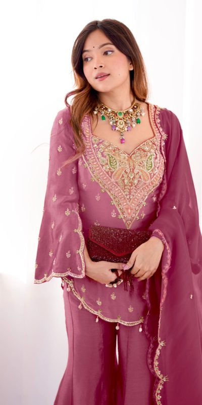 NSR 852 Pink Simar Silk With Embroidery Work with Full Sleeve Salwar Suit in . Now at just ₹2099. Delivery 4-6 Working Days. Shop n | Jump Suits, Salwar suit, Casual Suits, Creative suits, Designer Suits, Palazzo Suits, Party Wear Suits, Patiala Suits, Straight Suits