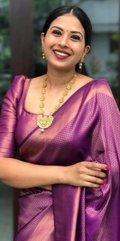 KP 4040 Purple Soft Lichi Silk Saree Perfect for Wedding, Party, Ethnic Day, Raksha Bandhan, Temple Visit β . Exclusive Offer βΉ1299. Delivery 4-6 Working D | Sarees, Bollywood Sarees, Creative Sarees, Designer Sarees, Embroidered Sarees, Ethnic Saree, Modern Digital sarees, Party Wear Sarees