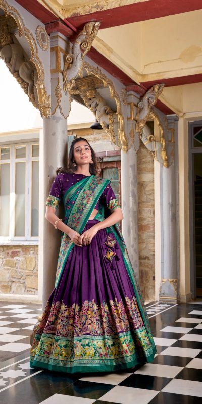 LNB 1245 Purple Tasar Silk With Gotta Patti Work & Lace Work Lehenga Choli Best Price ₹2449. Delivery 4-6 Working Days. Shop now. | Lehenga, Bollywood Lehenga, Creative Lehenga, Designer Lehenga, Embroidered Lehenga, Party Wear Lehenga