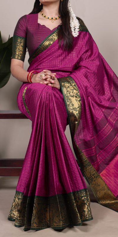 YNF 7405 Rani Pink Poly Cotton With Zari Work Saree . Wedding, Party, Festive, Events Now at just ₹1449. Delivery 4-6 Working Days. Shop now. | Sarees, Bollywood Sarees, Creative Sarees, Designer Sarees, Embroidered Sarees, Ethnic Saree, Modern Digital sarees, Party Wear Sarees