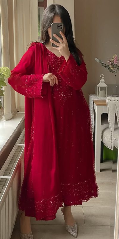 LG 2002 Red Georgette With Embroidery Work Salwar Suit . Wedding, Party, Festive, Events, Affordable Price ₹1999. Delivery 4-6 Working Days. Shop now. | Jump Suits, Tops & Bottoms, Track Suits, Salwar suit, Casual Suits, Creative suits, Designer Suits, Palazzo Suits, Party Wear Suits, Patiala Suits, Straight Suits, Trendy Wear
