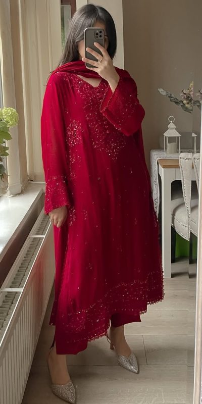 LG 2002 Red Georgette With Embroidery Work Salwar Suit . Wedding, Party, Festive, Events, Affordable Price ₹1999. Delivery 4-6 Working Days. Shop now. | Jump Suits, Tops & Bottoms, Track Suits, Salwar suit, Casual Suits, Creative suits, Designer Suits, Palazzo Suits, Party Wear Suits, Patiala Suits, Straight Suits, Trendy Wear