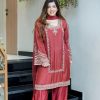 ZSR 3138 Red German Chiffon With Embroidery Work with Full Sleeve Salwar Suit Wedding, Party, Festive, Events,Now at just ₹1949. Delivery 4-6 Worki | Jump Suits, Salwar suit, Casual Suits, Creative suits, Designer Suits, Palazzo Suits, Party Wear Suits, Patiala Suits, Straight Suits