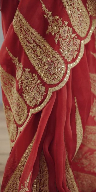 DF Queen Red Organza Tissue Saree with Sequins Work & Embroidery. Festive Deal ₹2499. Delivery 4-6 Working Days. Shop now. | Sarees, Bollywood Sarees, Creative Sarees, Designer Sarees, Embroidered Sarees, Ethnic Saree, Modern Digital sarees, Party Wear Sarees