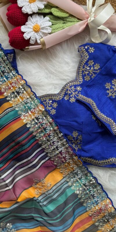 AC MIRA Royal Blue in Color Soft Organza Embroidery Work & Lace Work Saree . Get it for ₹2449. Delivery 4-6 Working Days. Shop now. | Sarees, Bollywood Sarees, Creative Sarees, Designer Sarees, Embroidered Sarees, Ethnic Saree, Modern Digital sarees, Party Wear Sarees