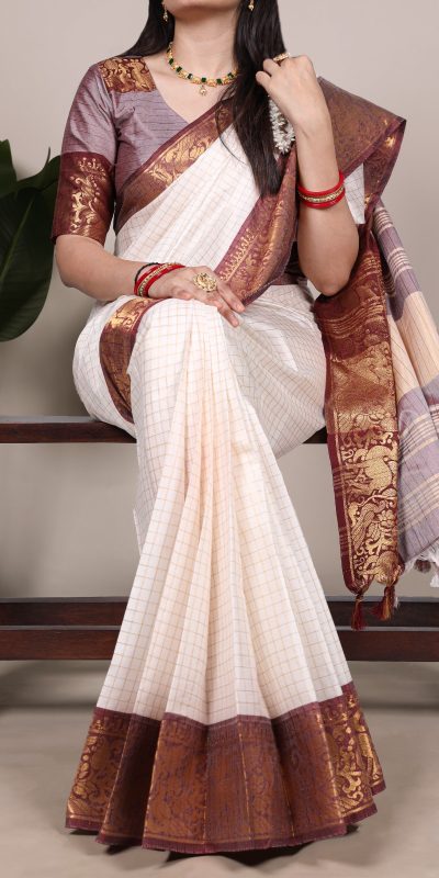 YNF 7405 White Poly Cotton With Zari Work Saree . Wedding, Party, Festive, Events Now at just ₹1449. Delivery 4-6 Working Days. Shop now. | Sarees, Bollywood Sarees, Creative Sarees, Designer Sarees, Embroidered Sarees, Ethnic Saree, Modern Digital sarees, Party Wear Sarees