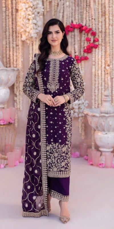 SRK 5238 Wine Faux Georgette With 5mm Embroidery Sequence Work with Beads Work Wedding, Party, Festive, Events, 4-6 Working Days At 2399 | Jump Suits, Salwar suit, Casual Suits, Creative suits, Designer Suits, Palazzo Suits, Party Wear Suits, Patiala Suits, Straight Suits