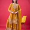 SR 1688 Yellow Faux Georgette with Lace Work & Embroidery Work. Salwar Suit Introductory Price ₹1949. Delivery 4-6 Working Days. Shop now. | Jump Suits, Salwar suit, Casual Suits, Creative suits, Designer Suits, Palazzo Suits, Party Wear Suits, Patiala Suits, Straight Suits