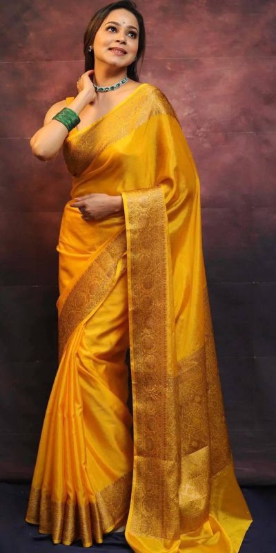KP 6009 Yellow Soft Lichi Silk With Lace Border & Lace Work. Now Saree at just ₹1349. Delivery 4-6 Working Days. Shop now. | Sarees, Bollywood Sarees, Creative Sarees, Designer Sarees, Embroidered Sarees, Ethnic Saree, Modern Digital sarees, Party Wear Sarees