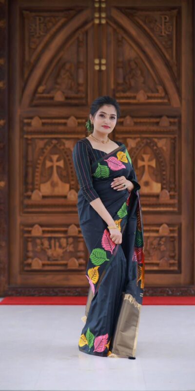 KP 6042 Black Color Soft Lichi Silk Saree with Lace Border & Lace Work. Get it for βΉ1399. Delivery 4-6 Working Days. Shop now. | Sarees, Bollywood Sarees, Creative Sarees, Designer Sarees, Embroidered Sarees, Ethnic Saree, Modern Digital sarees, Party Wear Sarees