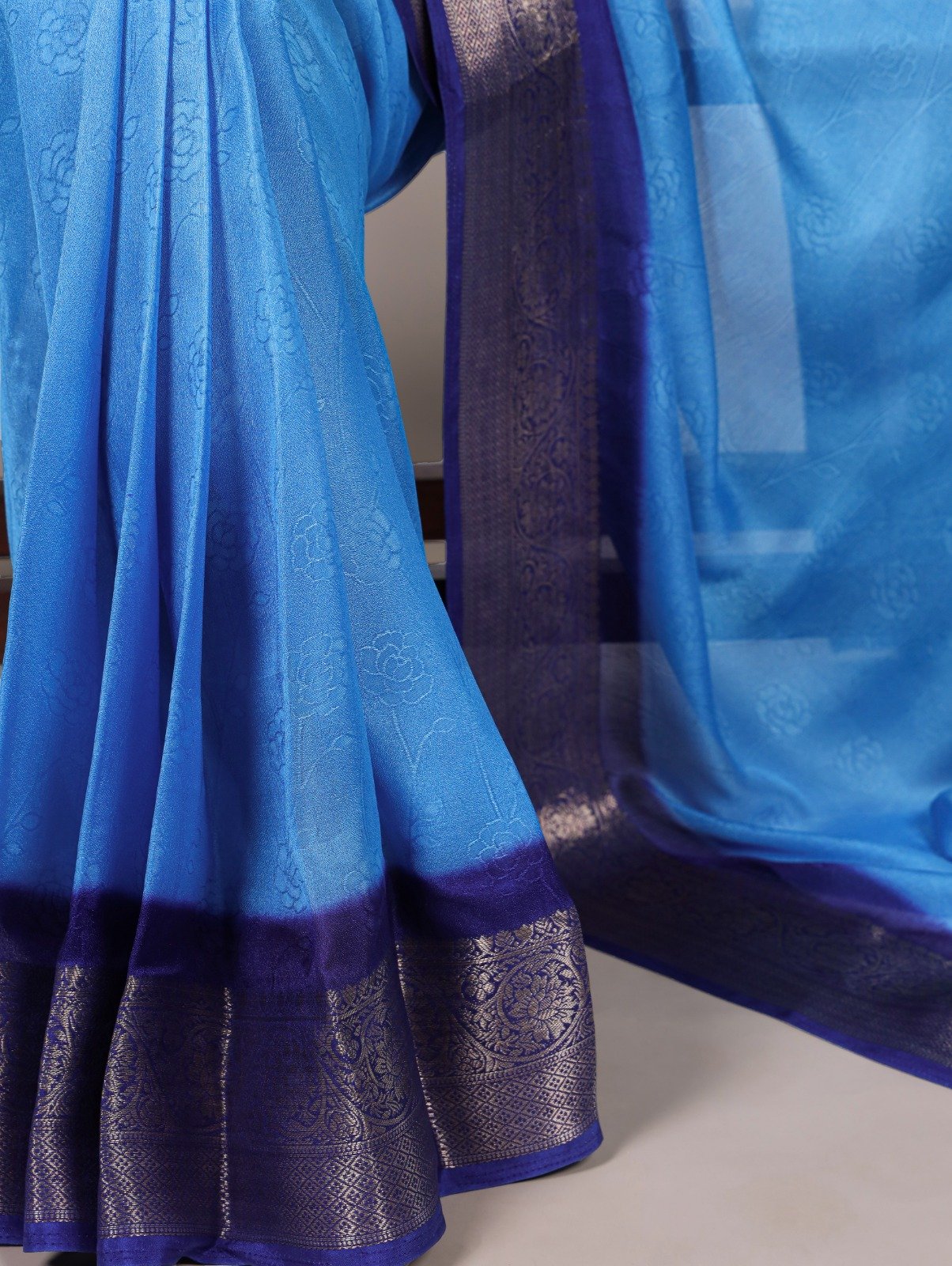 Blue Marsh Mello Zari Work Saree - Image 3