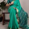 YNF 7408 Sea Green Color Poly Cotton Saree With Zari Work. Wedding, Party, Festive, Events, Affordable Price ₹1399. Delivery 4-6 Working Days. Shop now. | Sarees, Bollywood Sarees, Creative Sarees, Designer Sarees, Embroidered Sarees, Ethnic Saree, Modern Digital sarees, Party Wear Sarees