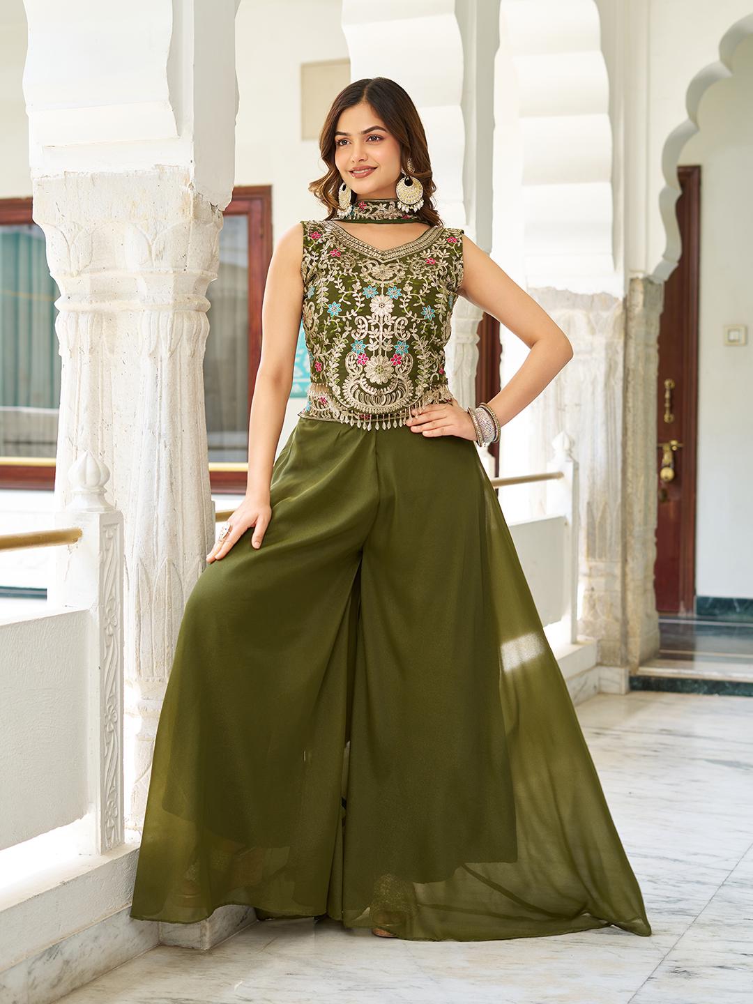Ram 107 Mahendi in Color Star Georgette Embroidery Work Salwar Suit . Festive Deal ₹2099. Delivery 4-6 Working Days. Shop now. | Jump Suits, Salwar suit, Casual Suits, Creative suits, Designer Suits, Palazzo Suits, Party Wear Suits, Patiala Suits, Straight Suits
