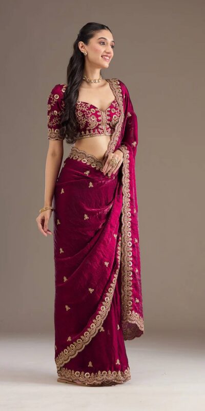 BT 434 Maroon Fandy Sattin Silk Saree with Zari Work. Wedding, Party, Festive, Events, Best Price βΉ2049. Delivery 4-6 Working Days. Shop now. | Sarees, Bollywood Sarees, Creative Sarees, Designer Sarees, Embroidered Sarees, Ethnic Saree, Modern Digital sarees, Party Wear Sarees