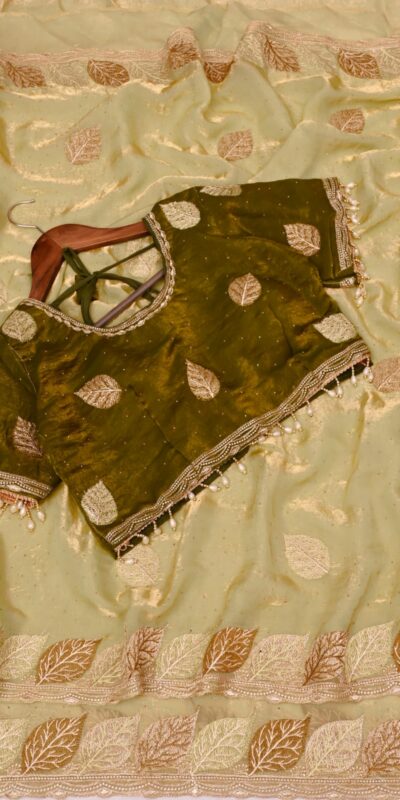 SC 1005 Mehendi in Soft fandy Silk Embroidery Work & Lace Work Saree . Available at ₹2499 only. Delivery 4-6 Working Days. Shop now. | Sarees, Bollywood Sarees, Creative Sarees, Designer Sarees, Embroidered Sarees, Ethnic Saree, Modern Digital sarees, Party Wear Sarees