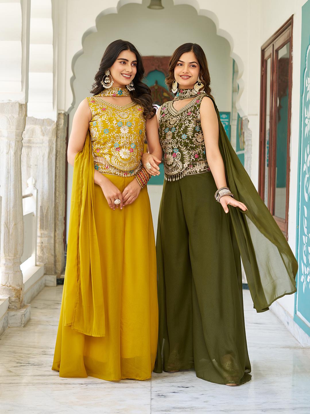 Ram 107 Mustard in Color Star Georgette Embroidery Work Salwar Suit . Festive Deal ₹2099. Delivery 4-6 Working Days. Shop now. | Jump Suits, Salwar suit, Casual Suits, Creative suits, Designer Suits, Palazzo Suits, Party Wear Suits, Patiala Suits, Straight Suits
