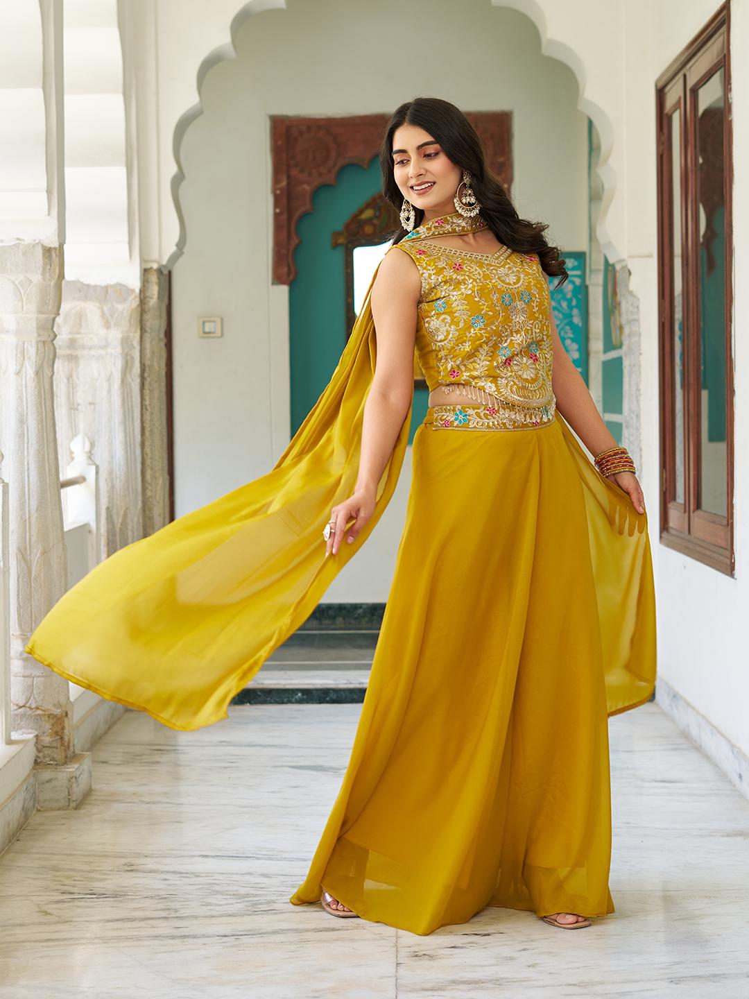 Ram 107 Mustard in Color Star Georgette Embroidery Work Salwar Suit . Festive Deal ₹2099. Delivery 4-6 Working Days. Shop now. | Jump Suits, Salwar suit, Casual Suits, Creative suits, Designer Suits, Palazzo Suits, Party Wear Suits, Patiala Suits, Straight Suits