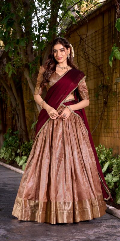 LNB 2026 Peach Color Dupion Silk Lehenga Choli With Zari Work.Wedding, Party, Festive, Events, Special Price βΉ1999. Delivery 4-6 Working Days. Shop now. | Lehenga, Bollywood Lehenga, Creative Lehenga, Designer Lehenga, Embroidered Lehenga, Party Wear Lehenga