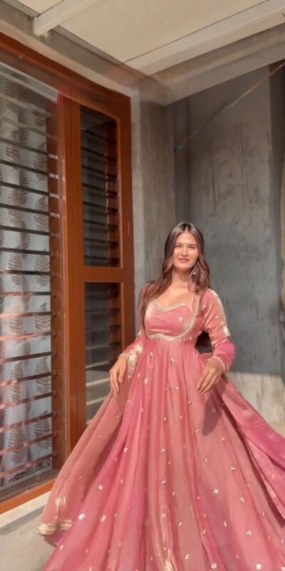 RTC 5937 Peach Fendy silk Gown with Lace Work. Wedding, Party, Festive, Events Get it for βΉ2149. Delivery 4-6 Working Days. Shop now. | Gowns, Bollywood Gowns, Creative Gowns, Designer Gowns, Embroidered Gowns, Party Wear Gowns