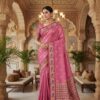 Pink Banarasi Silk Zari Weaving Work Saree