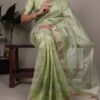YNF 7402 Pista Color Poly Shimmer Saree with Embroidery Work. Wedding, Party, Festive Festive Deal ₹2499. Delivery 4-6 Working Days. Shop now. | Sarees, Bollywood Sarees, Creative Sarees, Designer Sarees, Embroidered Sarees, Ethnic Saree, Modern Digital sarees, Party Wear Sarees