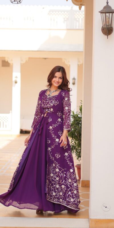 Ram 073 Purple Color Fox Georgette Lehenga Choli with Embroidery Work. Festive Deal ₹2149. Delivery 4-6 Working Days. Shop now. | Lehenga, Bollywood Lehenga, Creative Lehenga, Designer Lehenga, Embroidered Lehenga, Party Wear Lehenga