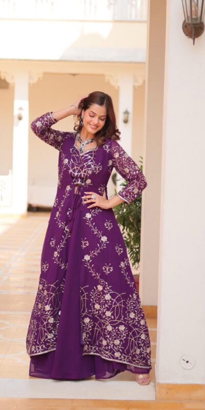 Ram 073 Purple Color Fox Georgette Lehenga Choli with Embroidery Work. Festive Deal ₹2149. Delivery 4-6 Working Days. Shop now. | Lehenga, Bollywood Lehenga, Creative Lehenga, Designer Lehenga, Embroidered Lehenga, Party Wear Lehenga