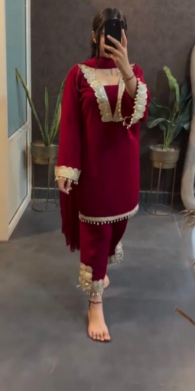 SRK 5306 Red Faux Georgette Salwar Suit with Lace Work & Embroidery Work. Special Price βΉ1899. Delivery 4-6 Working Days. Shop now. | Lehenga, Bollywood Lehenga, Creative Lehenga, Designer Lehenga, Embroidered Lehenga, Party Wear Lehenga