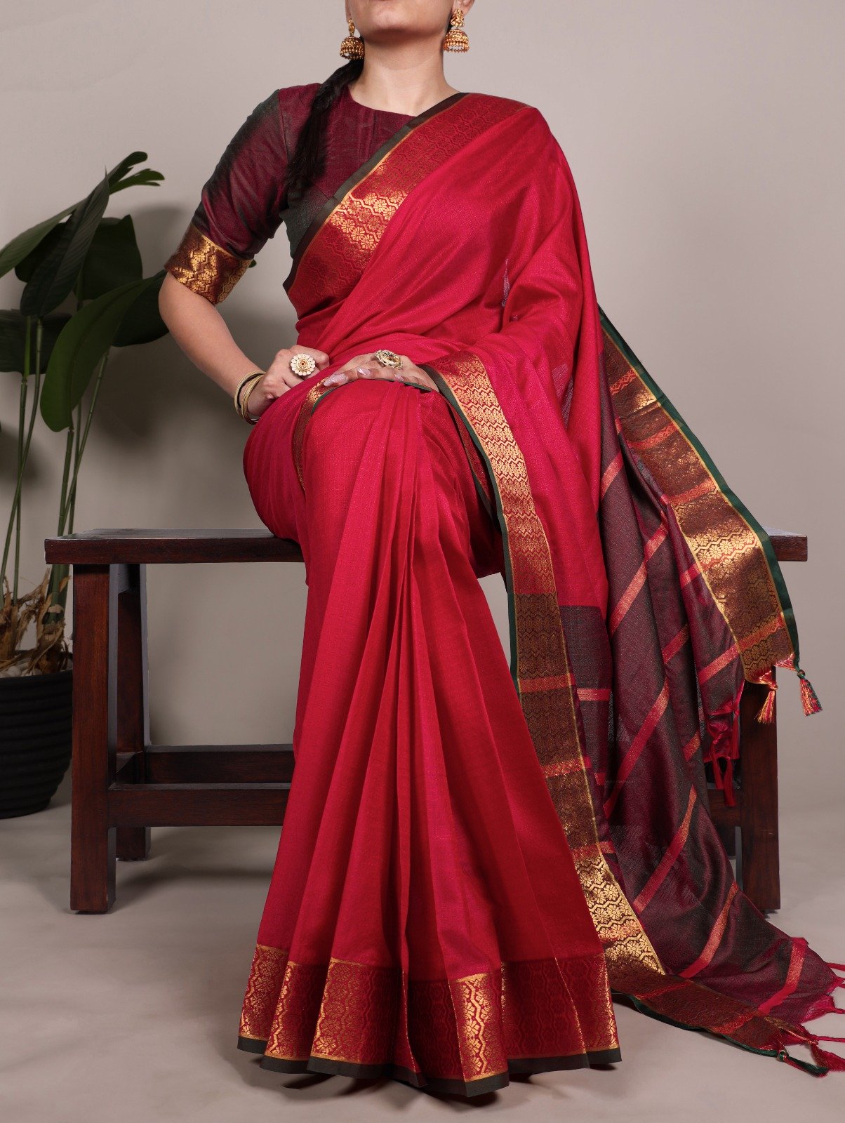 YNF 7408 Red Color Poly Cotton Saree With Zari Work. Wedding, Party, Festive, Events, Affordable Price ₹1399. Delivery 4-6 Working Days. Shop now. | Sarees, Bollywood Sarees, Creative Sarees, Designer Sarees, Embroidered Sarees, Ethnic Saree, Modern Digital sarees, Party Wear Sarees