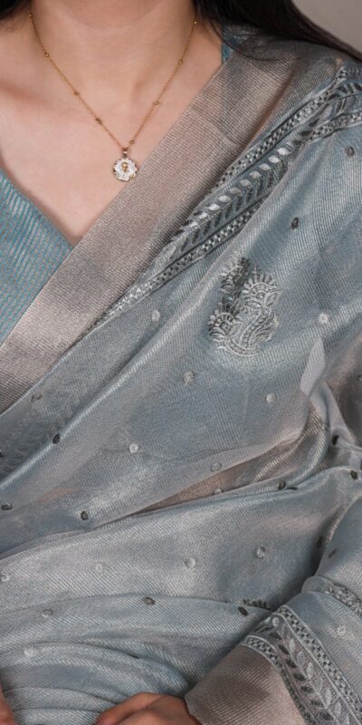 YNF 7402 Sky Blue Color Poly Shimmer Saree with Embroidery Work. Wedding, Party, Festive Festive Deal ₹2499. Delivery 4-6 Working Days. Shop now. | Sarees, Bollywood Sarees, Creative Sarees, Designer Sarees, Embroidered Sarees, Ethnic Saree, Modern Digital sarees, Party Wear Sarees