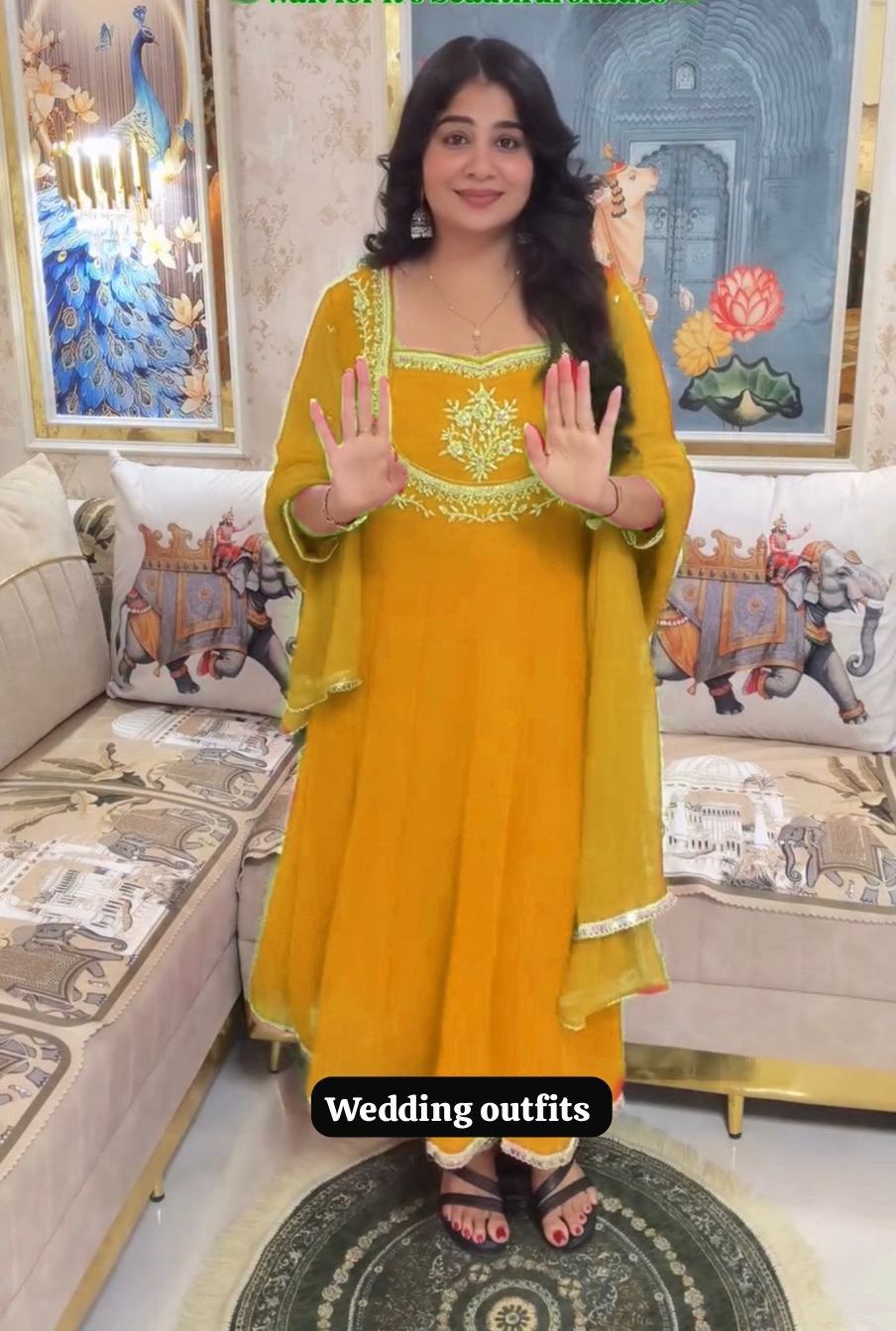 Yellow Georgette Lace Embroidery Work Salwar Suit