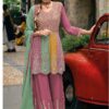 Onion Chinon Embroidery Lace Work Salwar Suit
