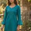Rama Rayon Chikan Work Kurti