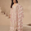 Cream Vichitra Sequence Work Salwar Suit