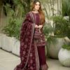 Maroon Crush Georgette Sequence Work Salwar Suit