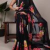YNF 7009 Black Chiffon Saree with Lace Work. Wedding, Party, Festive, Events, Exclusive Offer ₹1749. Delivery 4-6 Working Days. Shop now. | Sarees, Bollywood Sarees, Creative Sarees, Designer Sarees, Embroidered Sarees, Ethnic Saree, Modern Digital sarees, Party Wear Sarees